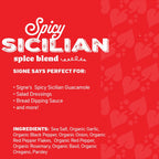 Signe’s Spices Spicy Sicilian – 8 Single-Serve Packets | Small-Batch Italian Herb & Garlic Seasoning Blend with Sea Salt, Basil & Red Pepper Flakes for Pasta, Bread Dipping & Dressings