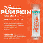 Signe’s Spices Autumn Pumpkin – 8 Single-Serve Packets | Small-Batch Organic ingredients of Cinnamon, Ginger & Nutmeg Blend for Smoothies, Baking & Seasonal Drinks